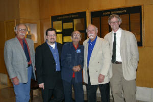 Blenko Designers (From left to right )- John Nickerson, Matt Carter, Winslow Anderson, Wayne Husted and Hank Adams